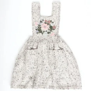Bouquet Pinafore in Snowdrop Tweed by Iver & Isla