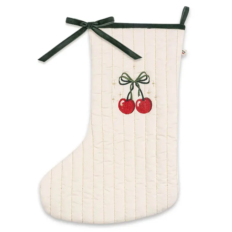 Christmas Stocking in Christmas Cherry by Konges Sljd