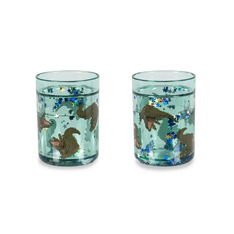 Glitter Cups (2 Pack) in Crocodile by Konges Sljd