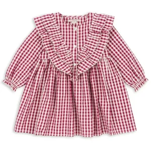 Kim Dress in Sangria / Butter Check by Konges Sljd