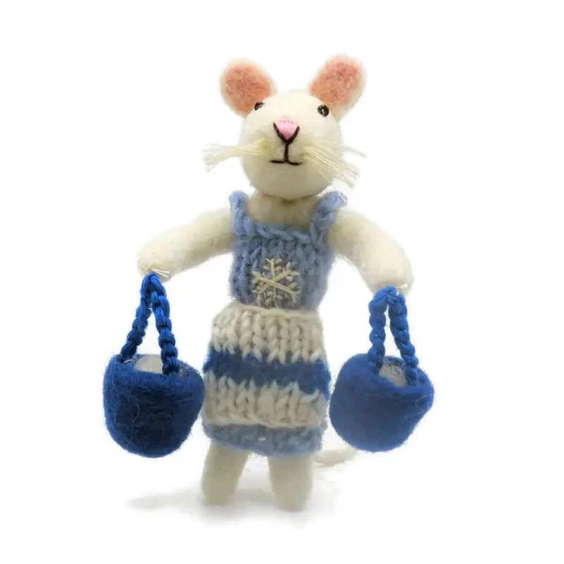 Mouse Maid-A-Milking 12 Days Of Christmas Hanging Christmas Decorations by Amica