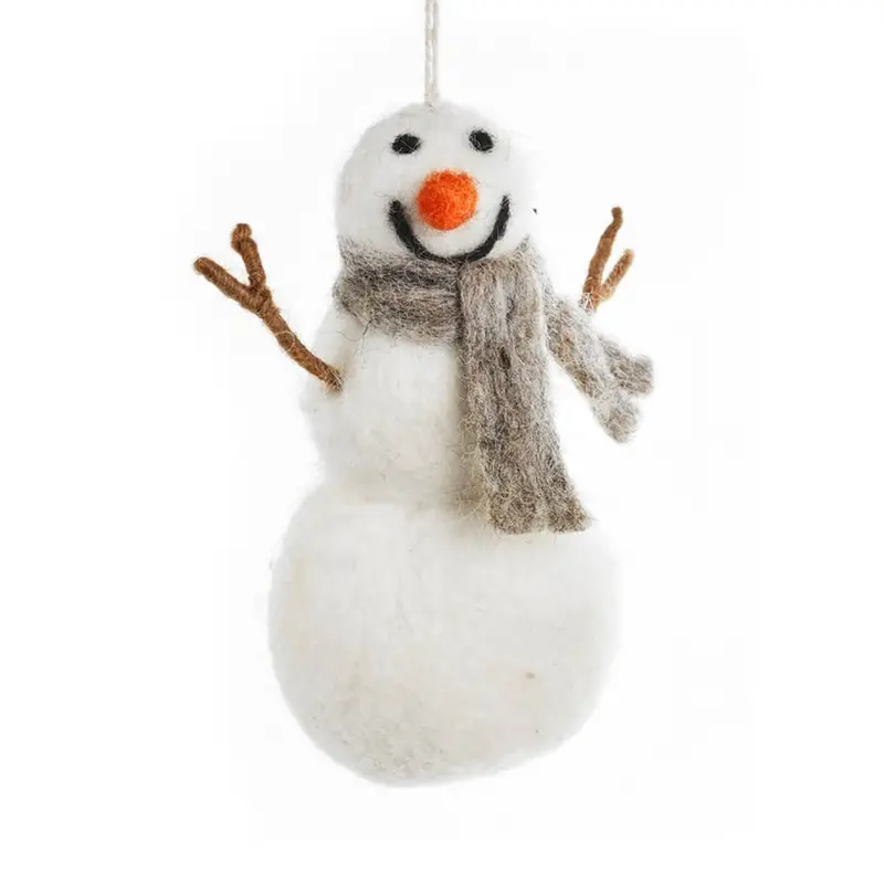 Norman The Snowman Hanging Christmas Decoration by Felt So Good