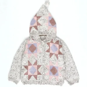 Patchwork Hooded Jacket in Blush by Iver & Isla