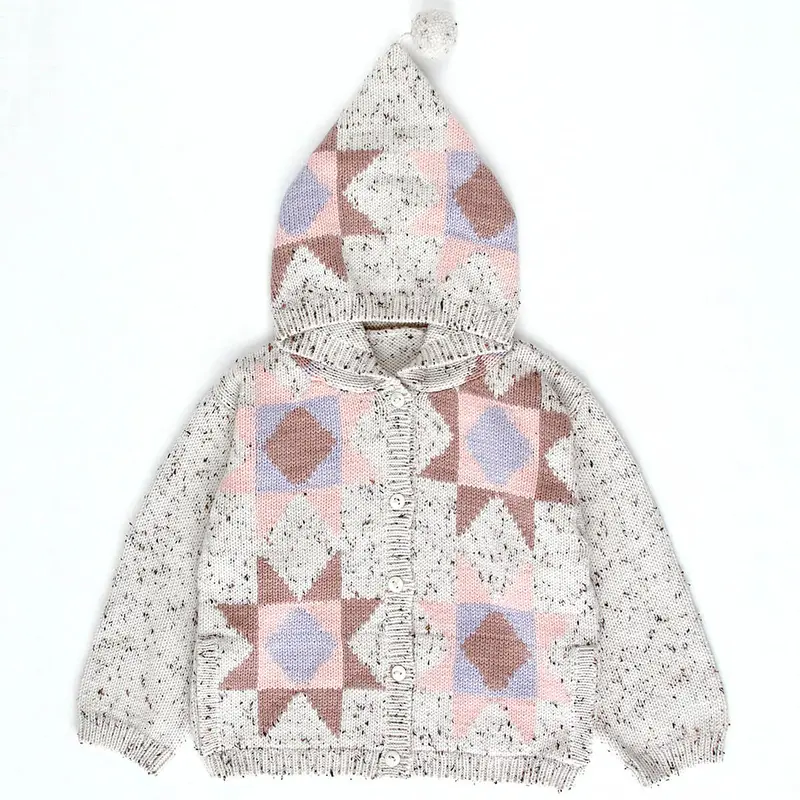 Patchwork Hooded Jacket in Blush by Iver & Isla