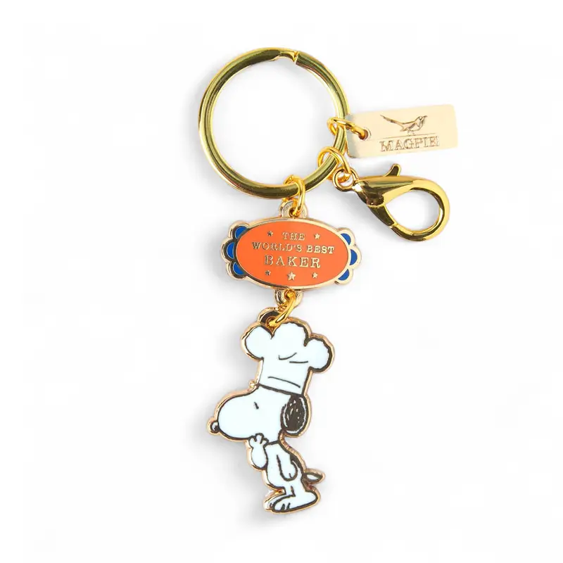 Peanuts The World's Best Baker Keyring by Magpie