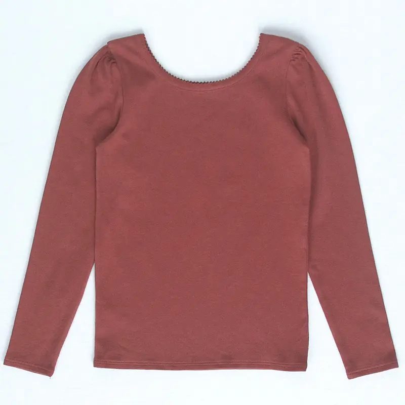 Pima Puff Ballet Top in Madder Root by Iver & Isla