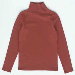 Pima Snap Turtleneck in Madder Root by Iver & Isla