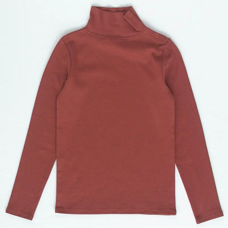Pima Snap Turtleneck in Madder Root by Iver & Isla