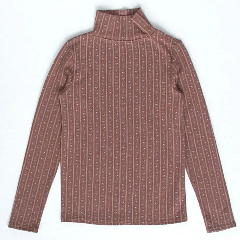 Pima Snap Turtleneck in Wallpaper Lace Floral by Iver & Isla