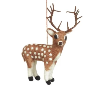 Reindeer Stag Hanging Christmas Decoration by Felt So Good