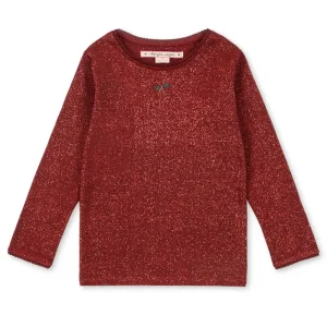 Roli Long Sleeve Top in Red Dahlia by Konges Sljd