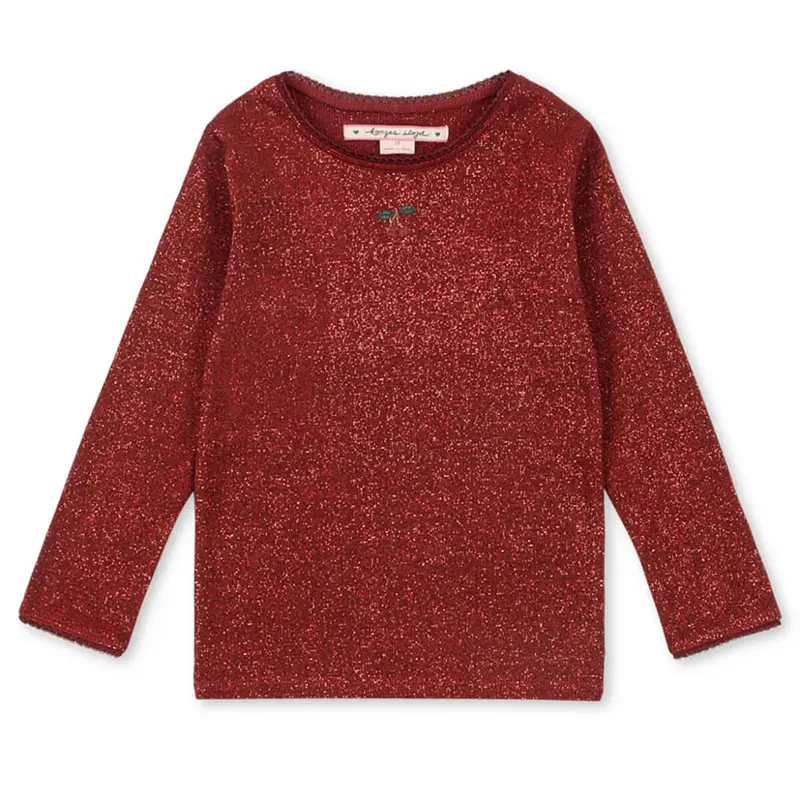 Roli Long Sleeve Top in Red Dahlia by Konges Sljd