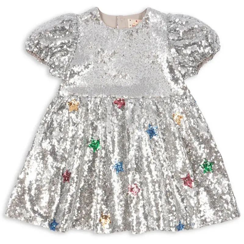 Starla Stardust Dress in Silver by Konges Sljd