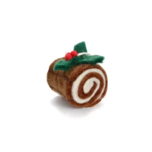 Yule Log Felt Hanging Christmas Decoration by Amica