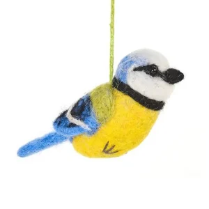 Bella The Blue Tit Hanging Decoration by Felt So Good