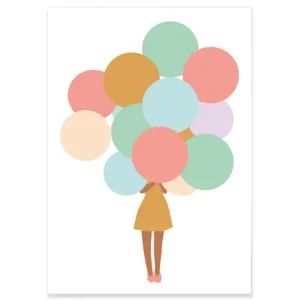 Bunch Of Balloons Greetings Card by Dicky Bird