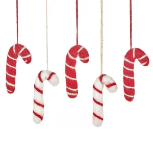 Candy Canes Hanging Christmas Decorations by Felt So Good