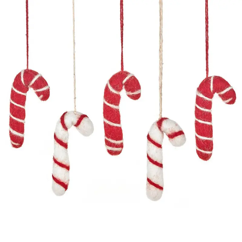 Candy Canes Hanging Christmas Decorations by Felt So Good
