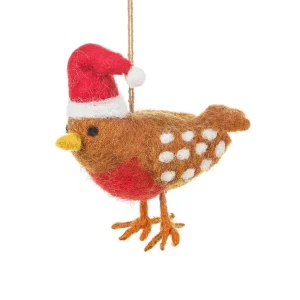 Christmas Chicken Hanging Decoration by Felt So Good
