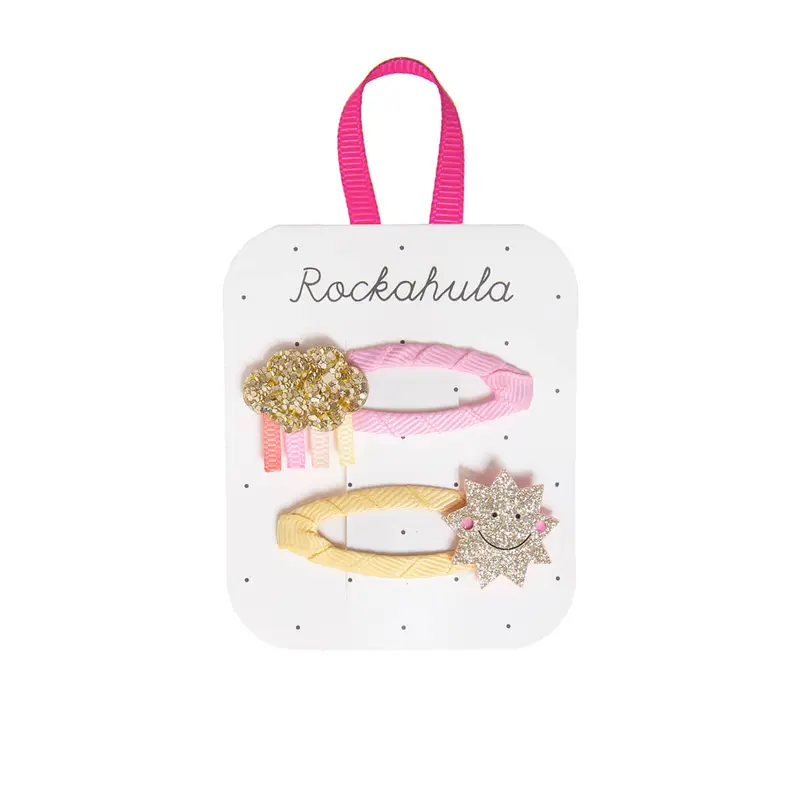 Cloud And Sun Hair Clips by Rockahula