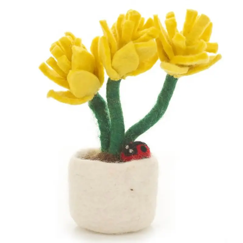 Daffodil Pot Standing Felt Decoration by Felt So Good