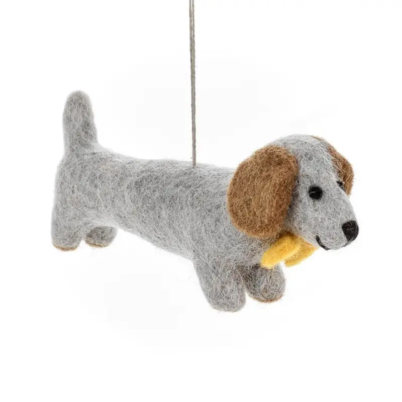 Dapper Dachshund Hanging Decoration by Felt So Good