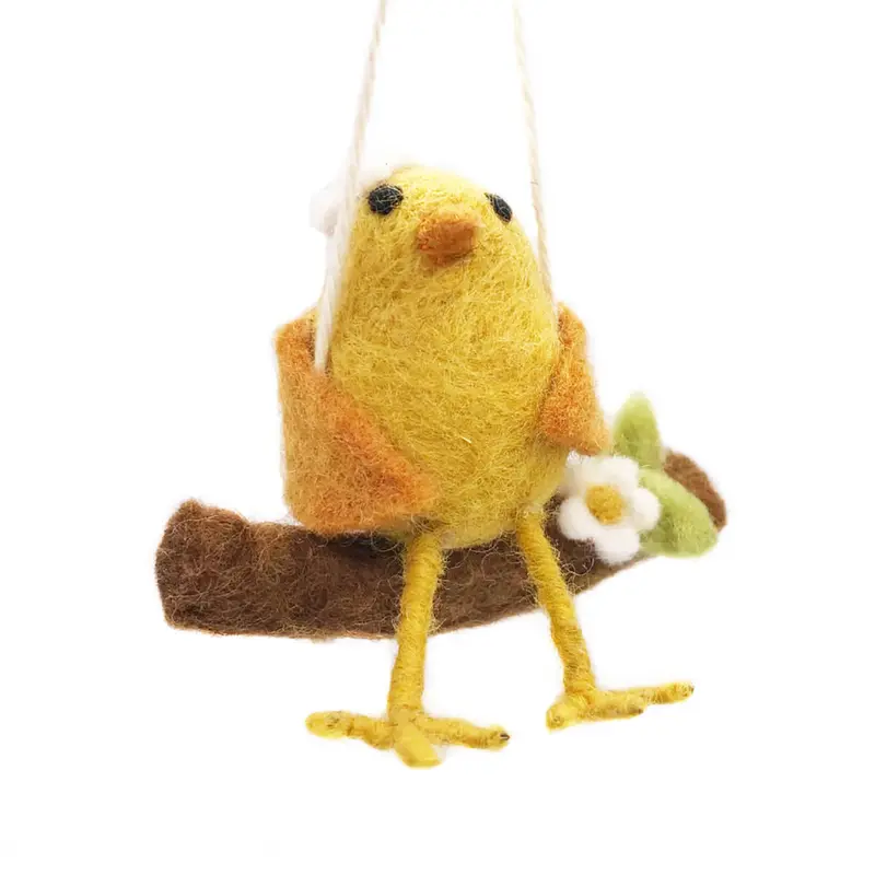 Easter Chick On A Swing Hanging Decoration by Amica