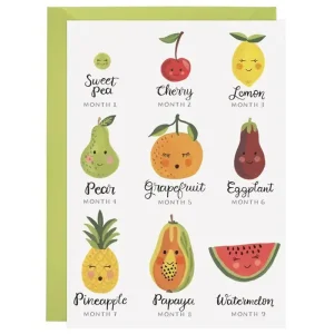 Fruit Pregnancy Greetings Card by LoveLight Paper