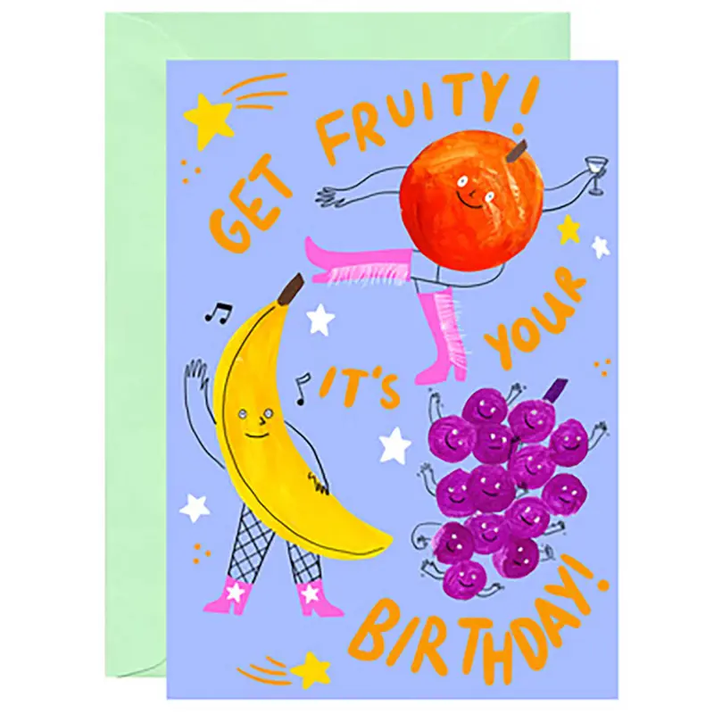 Get Fruity Greetings Card by Ickaprint