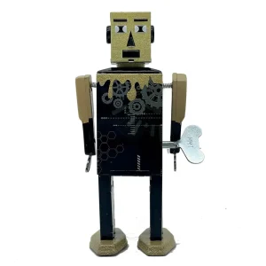 Goldhead Bot Wind Up Tin Robot (Limited Edition) by Mr & Mrs Tin