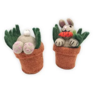 Hello Bunny and Curious Bunny Felt Hanging Decorations by Amica