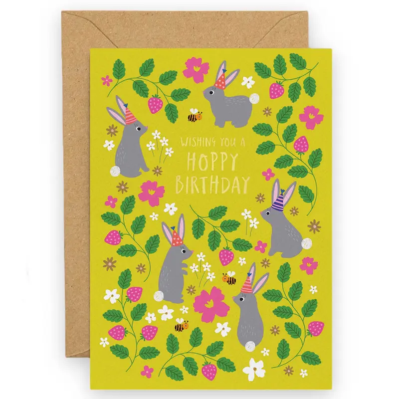 Hoppy Birthday Greetings Card by Mifkins