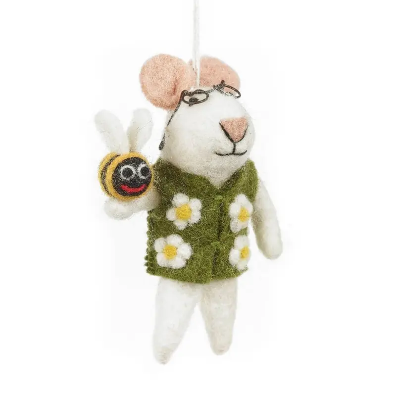 Isaac The Mouse Hanging Decoration by Felt So Good