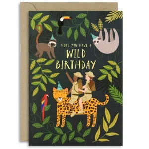Jungle Explorers Birthday Greetings Card by Mifkins
