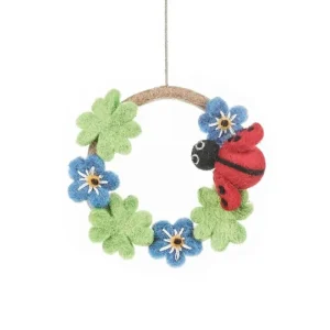 Ladybird Mini Wreath Hanging Decoration by Felt So Good
