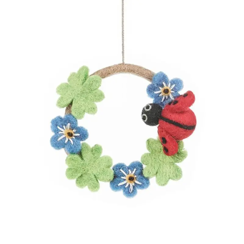 Ladybird Mini Wreath Hanging Decoration by Felt So Good