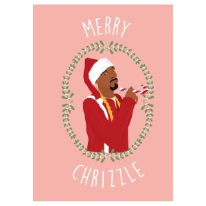 Merry Chrizzle Snoop Christmas Greetings Card by Rumble Cards