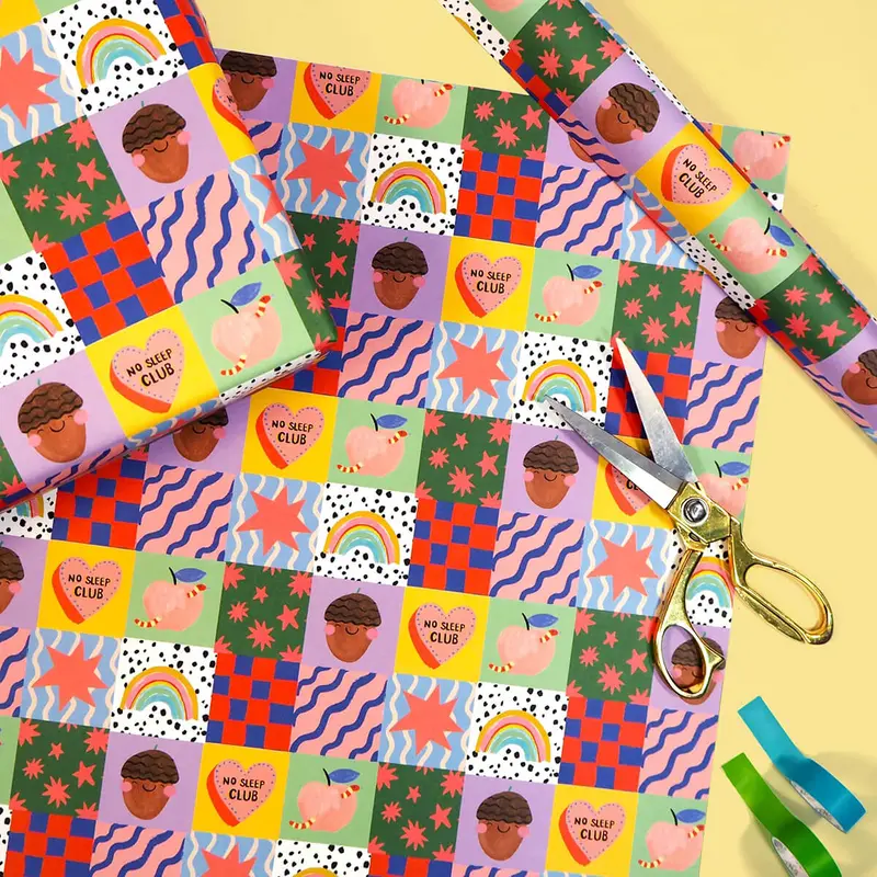 Patchwork Kids Gift Wrap by Eleanor Bowmer