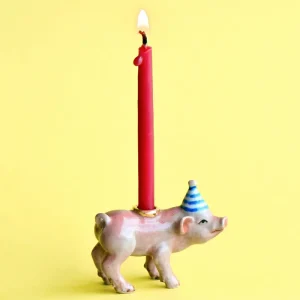 Pig Ceramic Cake Topper by Camp Hollow
