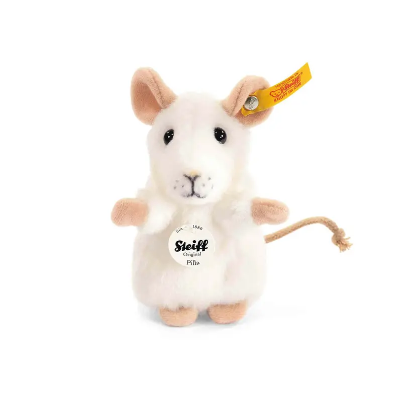 Pilla Mouse (10cm) in White by Steiff