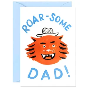 Roarsome Dad Greetings Card by Ickaprint
