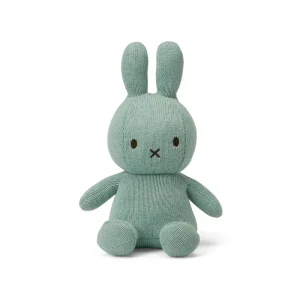 Small Organic Cotton Knit Miffy in Sea Blue (23cm) by Bon Ton Toys