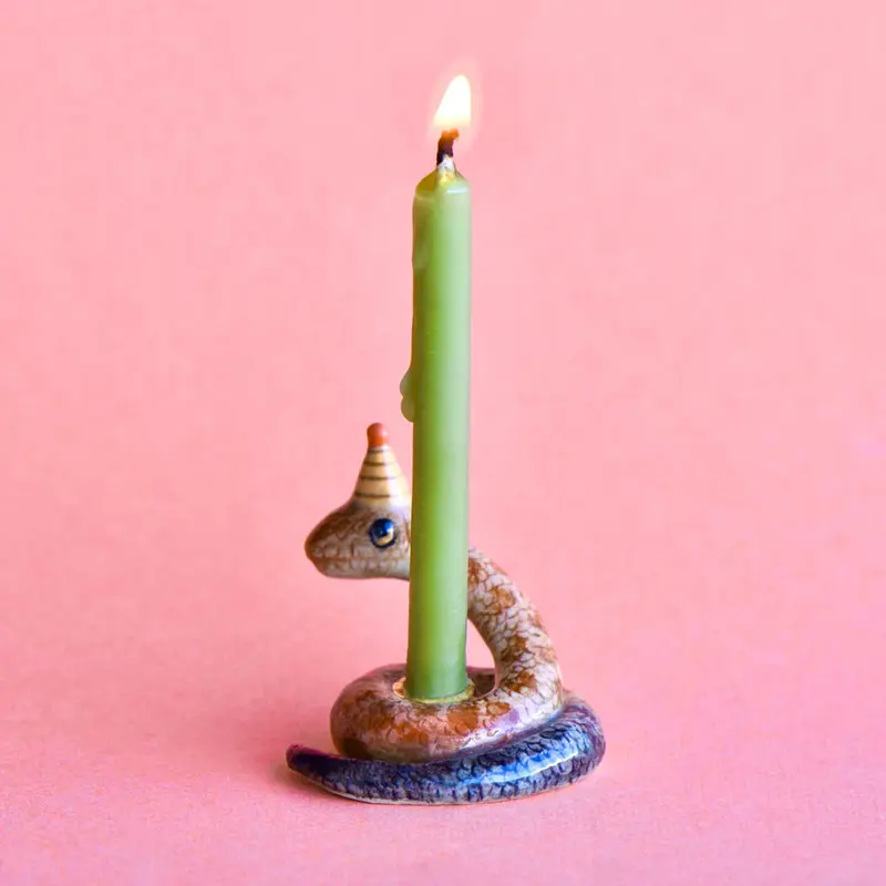 Snake Ceramic Cake Topper by Camp Hollow