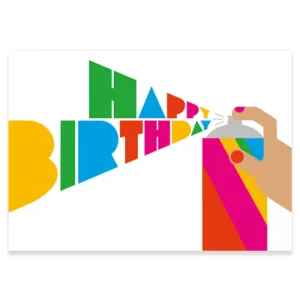 Spray Can Greetings Card by Dicky Bird