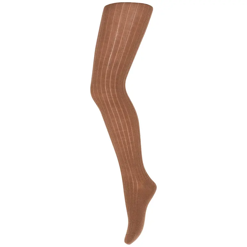 Wool Rib Tights in Pecan Pie by MP Denmark