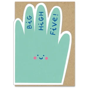 Big High Five Greetings Card by Marylou Chalon for Stormy Knight