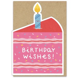 Big Slice Of Cake Birthday Greetings Card by Marylou Chalon for Stormy Knight