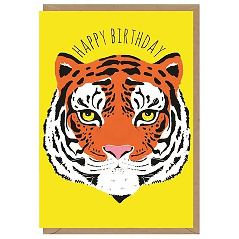 Birthday Tiger Greetings Card by Bex Parkin for Earlybird Designs