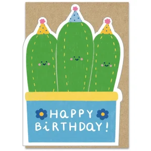 Cactus Club Birthday Greetings Card by Marylou Chalon for Stormy Knight