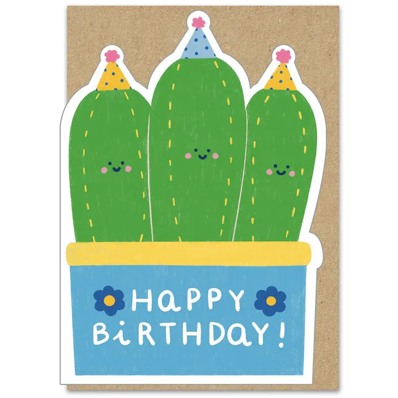 Cactus Club Birthday Greetings Card by Marylou Chalon for Stormy Knight